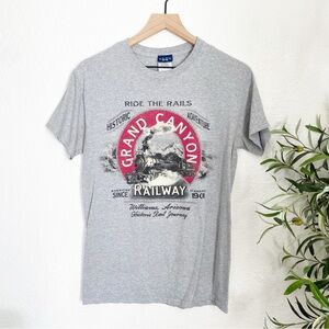 Grand Canyon Historic Railway Graphic Tee Gray Unisex Small